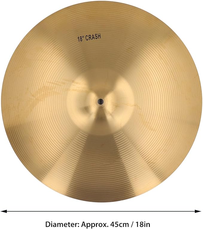 Cymbale pour batterie, cymbale traditionnelle en laiton avec trous, cymbale de tambour de jazz en laiton à son clair pour amateurs de musique professionnelle 