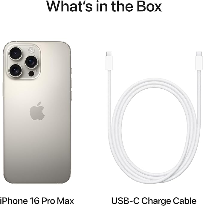 Image Apple iPhone 16 Pro Max (256 Go) - Titane naturel