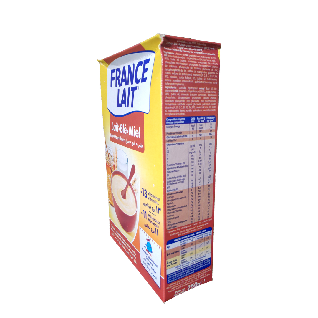 France Lait 250gm Lait-Blé-Miel